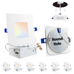 Adetu 4 Inch Square Led Recessed LIGHTING,6 Pack 5CCT Ultra Thin C.... Fixed Price $84.86.