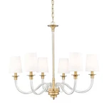 Z-lite 1950-6 Katerina Light 32"W Chandelier Brass. Fixed Price $636.00.