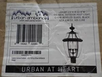 Urban Ambiance Luxury Colonial Outdoor Post Light Clear Beveled Glass Black Silk. Fixed Price $179.83.