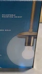 Avec Merrit Collection Modern Brushed Gold Pendant Light With Clear Globe Shade. Fixed Price $23.98.