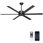 Ohniyou 60 Ceiling Fan No Light - Industrial Remote App Control Quiet Dc. Fixed Price $224.45.
