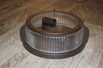 Luminzone Orb Bronze Clear Ribbed Glass 2-LIGHT Flush-mount Ceiling Low Profile. Fixed Price $49.00.