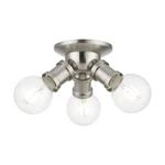 Livex Lansdale 3 Light Flush Mount, Brushed Nickel 47169-91. Fixed Price $99.96.