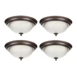 13 In. 2-LIGHT Oil Rubbed Bronze Flush Mount (4-PACK). Fixed Price $42.49.