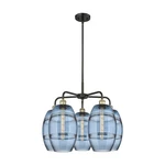 Innovations Vaz 5LT 26" Stem Chandelier, Bk Bs/bl 516-5CR-BAB-G557-8BL. Fixed Price $1365.76.