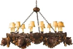 Lodge Style Aspen Bear Chandelier-rustic Elegance. Fixed Price $10359.00.