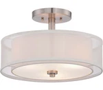 Minka Lavery Parsons Studio, 3-LIGHT Semi Flush Ceiling, 180 Total Watts, Nickel. Fixed Price $106.45.