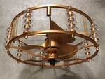 Warehouse Of Tiffany 28 In. Randy Indoor 4-LIGHT Matte Gold Ceiling W/light. Fixed Price $130.76.