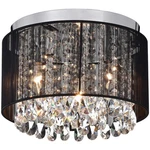 Lalula Black Chandelier Small Flush Mount Ceiling Light Fixtures Mini Crystal. Fixed Price $102.52.