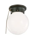 Millbridge Globe 6 Inch Diameter Indoor Ceiling Light Fixture W/ Pull Chain Nib. Fixed Price $29.99.