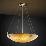 Justice Design Porcelina Tapered Clips 18" Pendant, Rd, Brsh Nkl, Banana Lf, Led. Fixed Price $494.40.