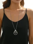 Vintage Asymmetrical Pendant Long Necklace Women Elegant Sweater Chain. Fixed Price $11.99.