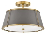 Hinkley Lighting 4893 Clarke 2 15"W Semi-flush Ceiling Lacquered Dark. Fixed Price $459.00.