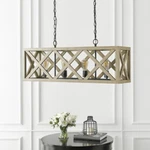 Safavieh Sagan 4 Light 36 Inch Pendant Natural / Black. Fixed Price $204.05.
