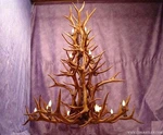 Elk Cascade Antler Chandelier By Cdn 62"X63", 20 Lights, Deer Lighting, Rustic. Fixed Price $7798.00.