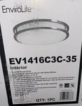 Envirolite EV1416C3C-35 16" Brushed Nickel Led Round Flush Mount. Fixed Price $64.00.