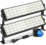 100W Pack Led Shop For Garage, 12000LM 5000K Daylight Plug In Work. Fixed Price $52.99.