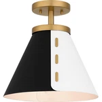 Quoizel QSF6224 Trette 12"W Semi-flush Ceiling Fixture Brushed Weathered Brass. Fixed Price $198.99.