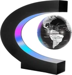 Magnetic Levitation Floating World Map Globe, Shape Base With Led Lights, Grea. Fixed Price $41.95.