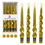4 Pcs 10 Inch Candles Golden Dripless Long Tapered Stick. Fixed Price $32.12.