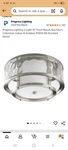 Progress Lighting Two Flush Mount Close-to-ceiling Bay Court. Fixed Price $99.95.