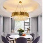 Wabon Modern K9 Crystal Pendant Lighting Round Gold Chandelier Contem.... Fixed Price $89.99.