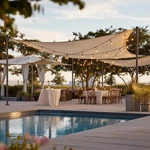 Apluschoice 4 Pack 8FT/10FT String Light Poles For Event Garden Decor Shade. Fixed Price $599.90.