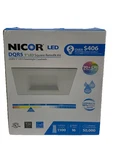 Nicor DQR5 5" Led Square Retrofit Downlight Kit Low Profile Outdoor. Fixed Price $29.99.