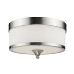 Z-lite Cosmopolitan Light Flush Mount, Brushed Nickel, Matte Opal 308F-BN. Fixed Price $74.99.
