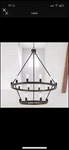 Acroma 18 Light Modern Farmhouse Wagon Wheel Chandelier. Fixed Price $259.67.