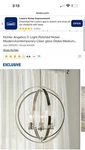 Kichler Angelica 3-LIGHT Pendant Polished Nickel With Crystal Accents. Fixed Price $100.00.