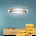 Chandelier, 31.5" Fixture Circle, Coffee Color, Lightinthebox Modern Led. Fixed Price $126.65.