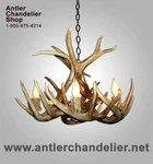 Real Antler Whitetail Single Tier Deer Chandelier, Rustic Lights ,6-8LAMPS WTR-1. Fixed Price $2098.00.