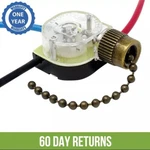ZE-110 3 Wire Pull Chain Light Switch For Hunter Harbor Breeze Hampton Bay Fans. Fixed Price $15.95.