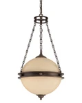Savoy House $565 Foyer Light 34" Chain Pendant Etched Dome Lantern Chandelier. Fixed Price $276.25.
