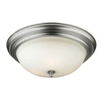Forte Lighting 3-LIGHT Glass Flush Mount, Nickel/white 6029-03-55. Fixed Price $51.00.