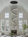 Ykolupty H138''MODERN Crystal Chandelier For High Ceiling,hallways,living Room. Fixed Price $487.71.