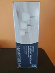 Hampton Bay 1-LIGHT Mini Pendant Brushed Nickel Frosted White Glass Shade 3 Pack. Fixed Price $19.99.