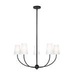 Z-lite Shannon 5 Light Chandelier, Matte Black/white 3040-32MB. Fixed Price $168.00.
