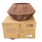 Zuo Modern Kendrick Ceiling Lamp Brown Indoor Lighting 56092 For Adults. Fixed Price $150.00.