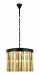 Golden Teak Crystal Chandelier Matte Black Foyer Or Dining Room Light Fixture. Fixed Price $1622.85.