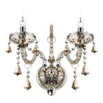 Arms Wall Lamp K9 Crystal Chandelier Cognac Glass Sconce Lights E12. Fixed Price $35.99.