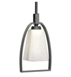 Progress Lighting, Espresso Bronze Mini Modern Cage Pendant Etched Glass Shade. Fixed Price $52.00.