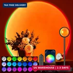 Neroupe Sunset Lamp Projector With App & Button Control, 360 Degree Rotation Mul. Fixed Price $34.97.