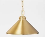 12" Metal Adjustable Pendant Ceiling Light Brass Finish Hearth & Hand. Fixed Price $40.00.