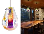 Modern Glass Island Pendant Light Lava Irregular Shape Chic 1 Chandelie.... Fixed Price $123.86.