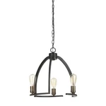 Cal Lighting Kinder Metal Chandelier, Dark Bronze, 8.5" FX-3664-3. Fixed Price $350.40.