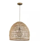 Ele Light & Decor Aura Airy Rattan Pendant Natural Handmade Shade In Brass. Fixed Price $85.49.