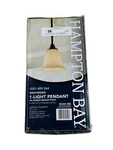 Hampton Bay 1-LIGHT Oil Rubbed Bronze Mini Pendant With Frosted White Shade. Fixed Price $44.00.