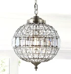 Jonathan Georgina Crystal/metal Chandelier 16" Pendant Globe Model JYL6110B. Fixed Price $165.77.